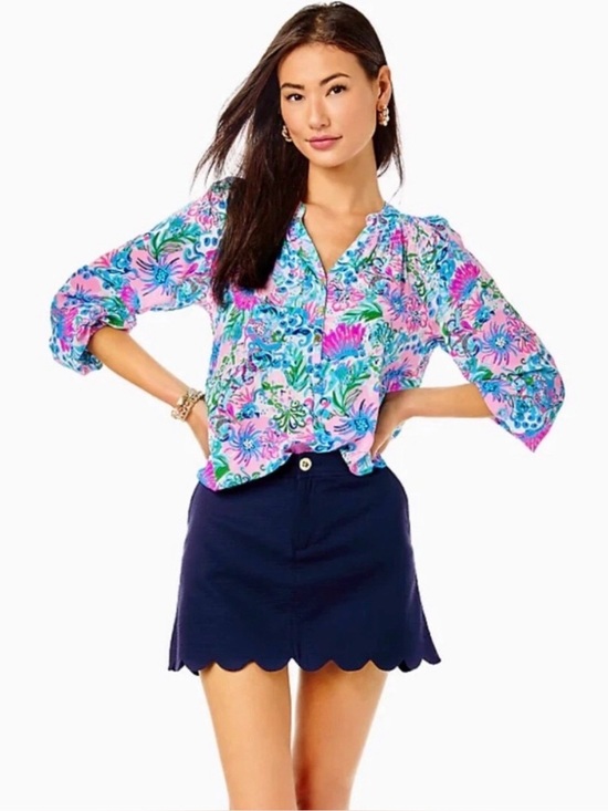 Lilly Pulitzer Pants - Lilly Pulitzer NWT Colette Skort True‎ Navy Size 0